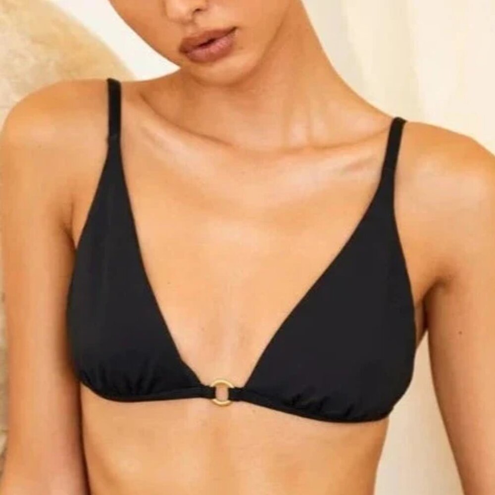 Black Remi Triangle Bikini Top